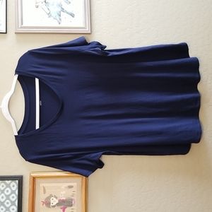 Ava & Viv Navy Scoop-Neck T-Shirt - 1X